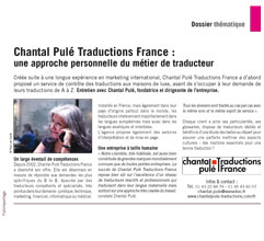 Chantal Pulé Traduction France - Article Entreprendre