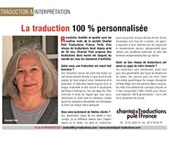 Chantal Pulé Traduction France - Article Traduction Personnalisée